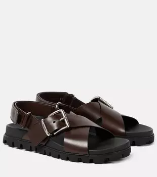 Кожаные сандалии Miu Miu, Moro