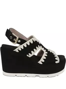 Кожаные сандалии Mou, черный