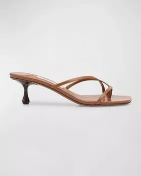 Кожаные сандалии-мюли Etana с ремешками Jimmy Choo, цвет Tan