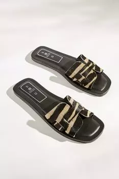 Кожаные сандалии-мюли Forever Comfort на плоской подошве Next