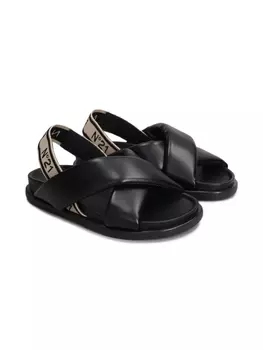 Кожаные сандалии N21 Kids, черный