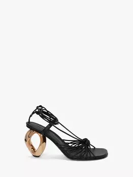 Кожаные сандалии на каблуке JW Anderson, черный