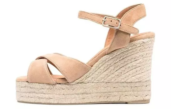 Кожаные сандалии на платформе Castaer