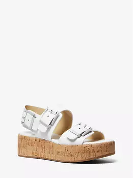Кожаные сандалии на платформе Colby Michael Kors, белый