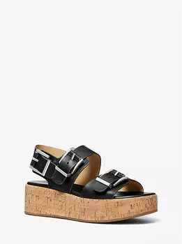 Кожаные сандалии на платформе Colby Michael Kors, черный