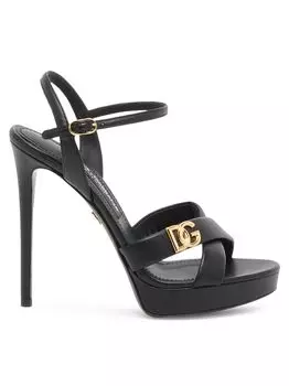 Кожаные сандалии на платформе DOLCE&GABBANA, черный