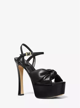 Кожаные сандалии на платформе Елена Michael Kors, черный