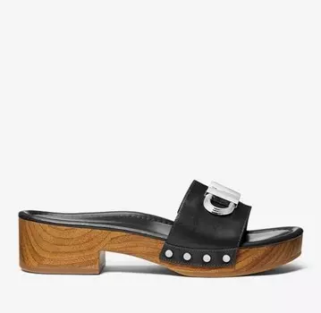 Кожаные сандалии на платформе Michael Michael Kors Parker, черный