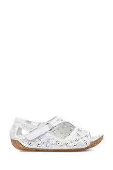 Кожаные сандалии на плоской подошве Pavers, белый