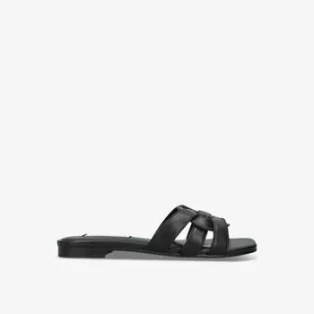 Кожаные сандалии на плоской подошве с несколькими ремешками vcay 017 Steve Madden, черный