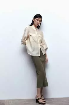 Кожаные сандалии на высоком каблуке с пряжкой ZARA, черный