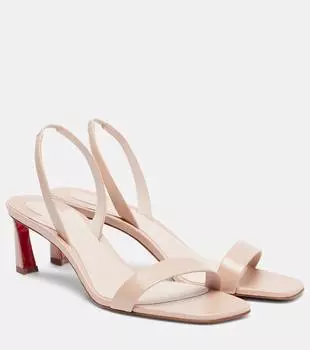 Кожаные сандалии O Condora 65 Christian Louboutin, Leche/Lin Leche