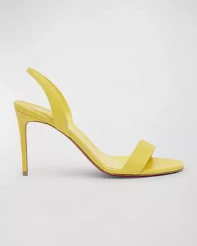 Кожаные сандалии O Marylin с красной подошвой и лямкой на шее Christian Louboutin, цвет Pollen