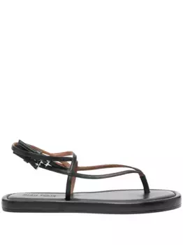 Кожаные сандалии Paris Texas, черный