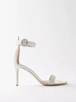 Кожаные сандалии portofino 85 Gianvito Rossi, белый