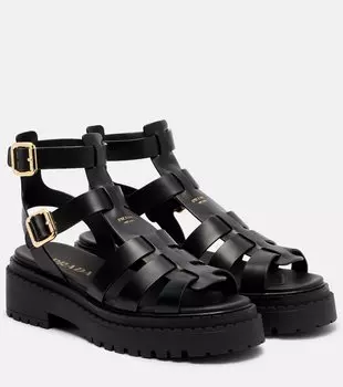 Кожаные сандалии Prada, черный