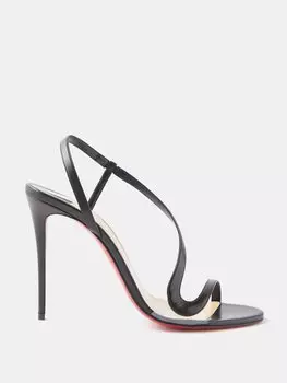Кожаные сандалии rosalie 100 Christian Louboutin, черный