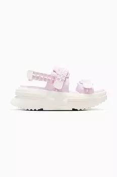 Кожаные сандалии Run Star Utility Sandal Cx Converse, фиолетовый