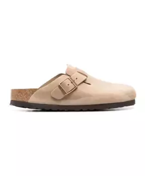 Кожаные сандалии с деталями из розового золота Birkenstock, бежевый