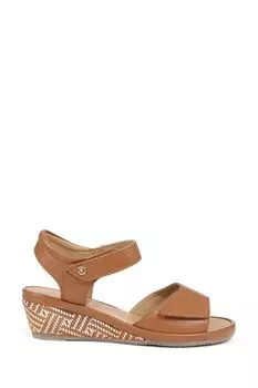 Кожаные сандалии с двойным ремешком Van Dal, коричневый