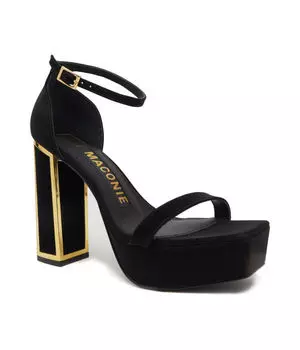 Кожаные сандалии с колонкой Kat Maconie, черный