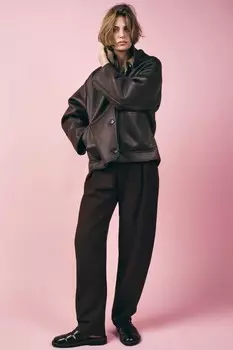 Кожаные сандалии с кромочкой в клетку ZARA, шоколадно-коричневый