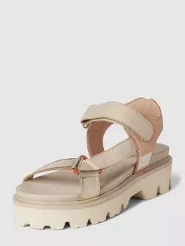 Кожаные сандалии с лейблом, модель «ELSIE» Blauer USA, бежевый