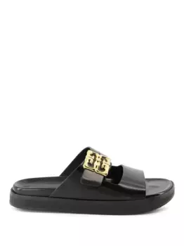 Кожаные сандалии с логотипом Givenchy, черный