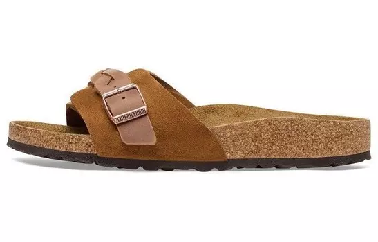 Кожаные сандалии с плетеными ремешками Birkenstock