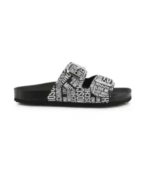 Кожаные сандалии с пряжками Love Moschino, черный