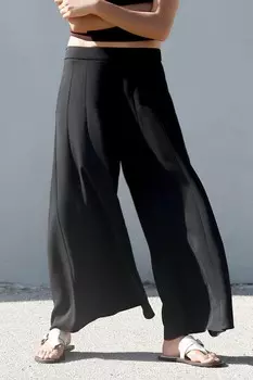 Кожаные сандалии с пряжками ZARA, белый
