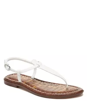 Кожаные сандалии с ремешками Sam Edelman для девочек (молодежная), белый