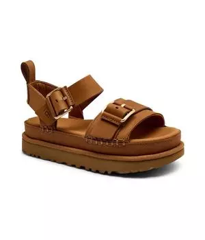 Кожаные сандалии с золотой виллой Ugg, коричневый