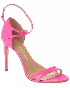 Кожаные сандалии Salvatore Ferragamo с ремешком на пятке, розовый