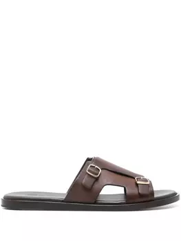 Кожаные сандалии Santoni, коричневый
