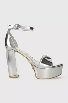 Кожаные сандалии SETON Guess, серебро