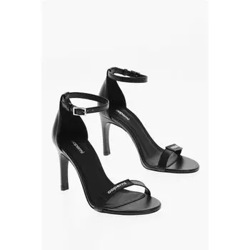 Кожаные сандалии SKINNY STRAP с логотипом 9 см Coperni, Black
