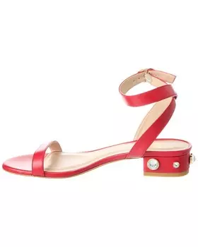 Кожаные сандалии Stuart Weitzman Dancer Allshine 25, красный