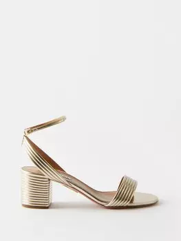 Кожаные сандалии sundance 50 Aquazzura, золото