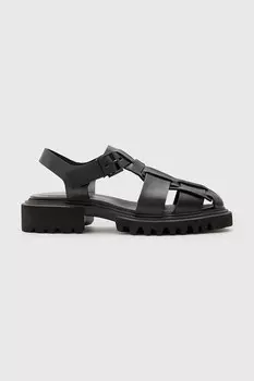 Кожаные сандалии Tess Sandal Allsaints, черный