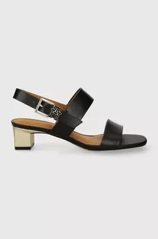 Кожаные сандалии TH HARDWARE MID HEEL Tommy Hilfiger, черный
