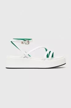 Кожаные сандалии TH STRAP PLATFORM Tommy Hilfiger, белый