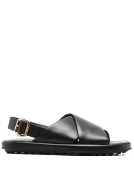 Кожаные сандалии Tod's, черный