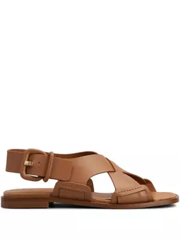 Кожаные сандалии Tod's, коричневый