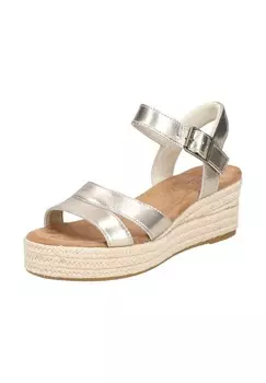 Кожаные сандалии TOMS, золото