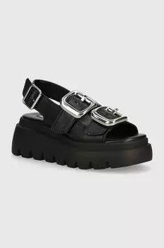 Кожаные сандалии Transporter Steve Madden, черный