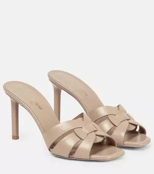 Кожаные сандалии Tribute 85 Saint Laurent, бежевый