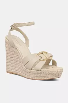 Кожаные сандалии Twinset, бежевый