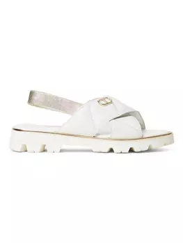 Кожаные сандалии TWINSET Kids, белый