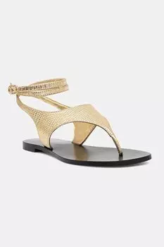Кожаные сандалии Twinset, золотой